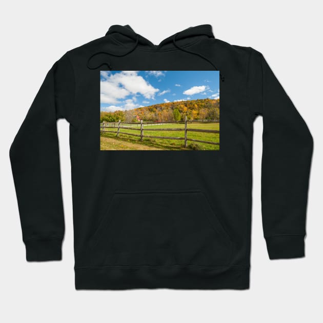 rural landscape with red barn Hoodie by brians101